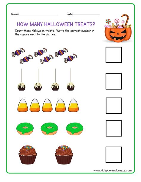 12 Free Printable Halloween Worksheets for Kindergarten - Kids Play and Create