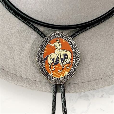 Western Cowboy Bolo Tie Country Mens Bolo Tie Vintage Cowboy Necktie ...