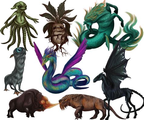 Fantastic beasts clipart Magic School Clipart Magical | Etsy ...