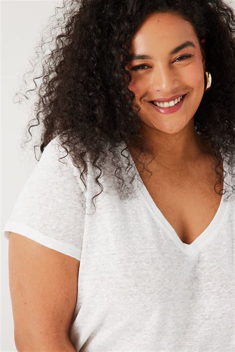 Plain linen t-shirt - Ecru