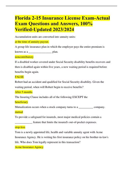 Image result for Health Insurance License Exam Questions