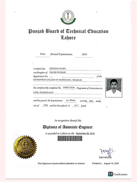 Diploma Of Associate Engineer