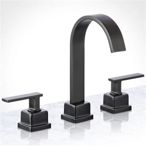 Miseno Elysa Flat Black 2-Handle Widespread WaterSense Bathroom Sink ...