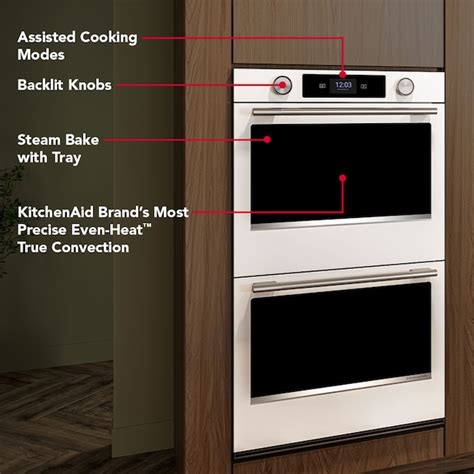 KitchenAid 30 inch Double Electric Wall Oven with Air Fry Steam ...