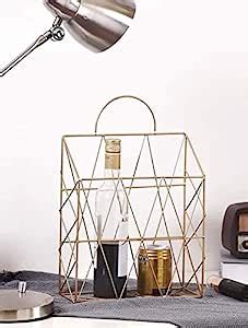 PIKIFY Steel Iron Line Wall Hanging Storage Basket - 1pc (Gold ...