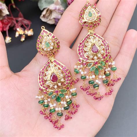 Bohemian Rajasthani Necklace Set in 22ct Gold for Rajpoot Bride