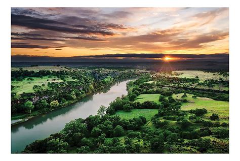 Buy ArtStory Vinyl Beautiful Sunrise Green Landscape Wall Sticker (40 ...