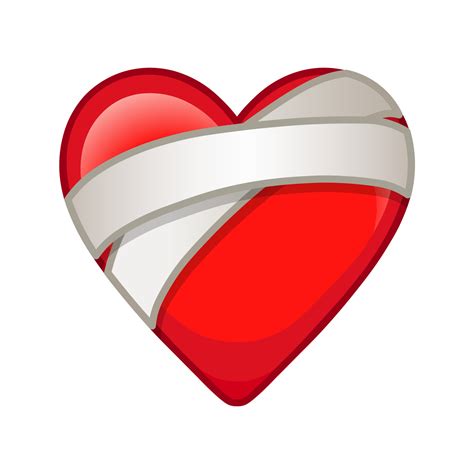Heart in bandages Large size icon for emoji smile 19816328 Vector Art ...