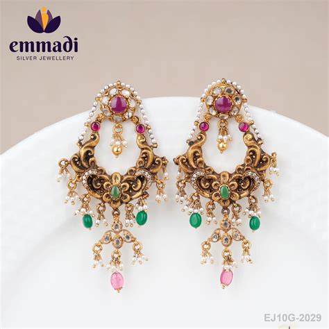 Palakapya Kundan Nakshi Multi Hangings – Emmadi Silver Jewellery