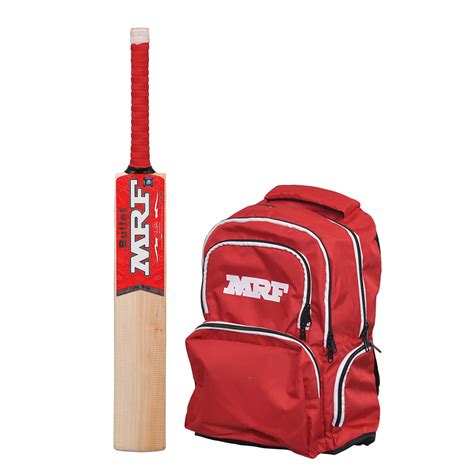 MRF English Willow Cricket BAT Bullet with Cricket Back Pack : Amazon ...