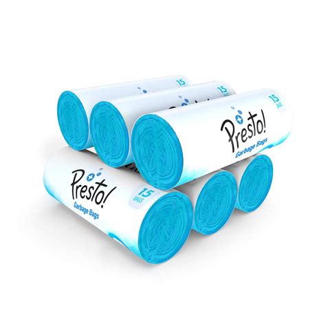 Amazon Brand - Presto! Garbage Bags | Large | 90 Count | 15 Bags X 6 ...