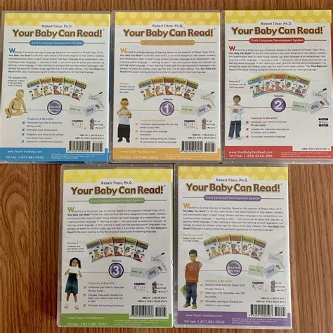 Your Baby Can Read 5 DVD Box Set Word Cards Homeschool Early Reading ...