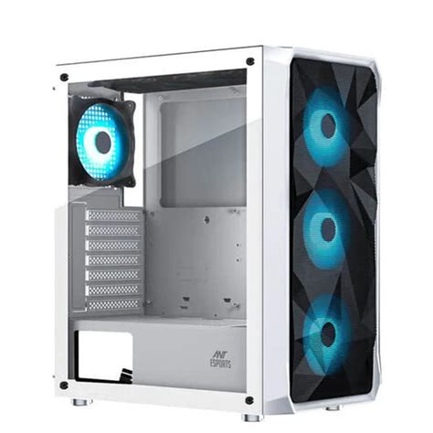 Buy ANT ESPORTS ICE-112 RGB ATX Mid Tower Cabinet (White) | EliteHubs.com