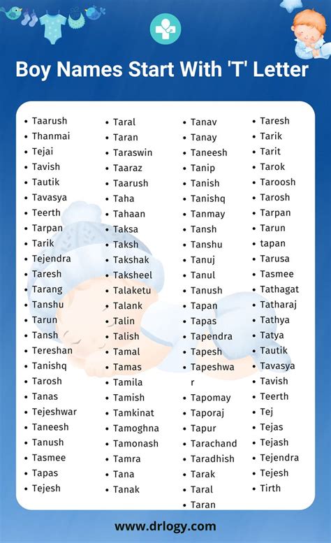 100 Best Baby Boy Names Start With 'T' Letter in 2025 | Cool baby boy ...