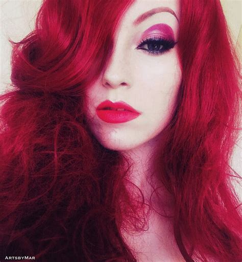 Image result for Jessica Rabbit Transformation Makeup Tutorial