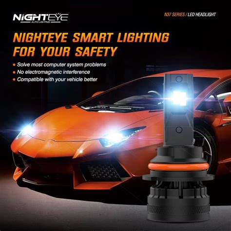 Buy NIGHTEYE 9004 LED Headlight Bulbs,26000LM 120W 800% Brightness,LED ...