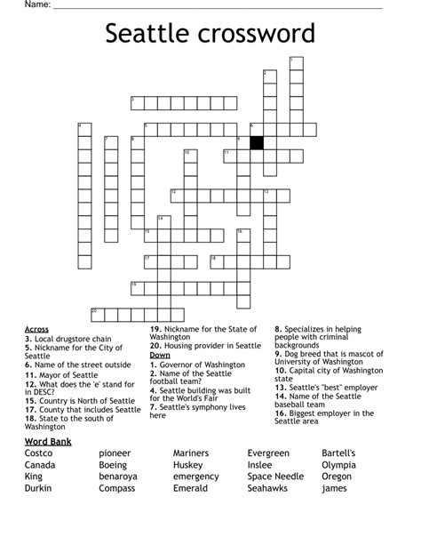 Seattle Times Nyt Crossword Puzzle - Printable Crossword Puzzles