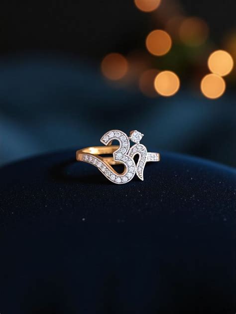 Elegant Diamond Om Ring