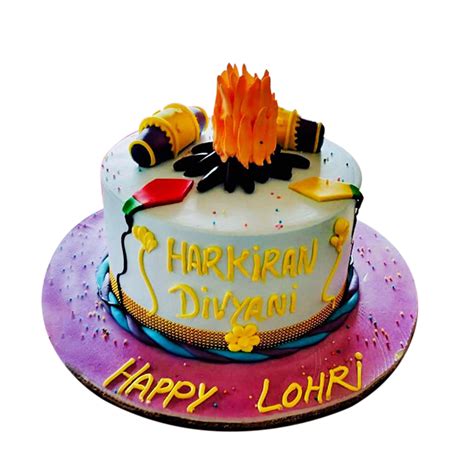 Happy Lohri Fondant Cake | Get 10% Off | YummyCake