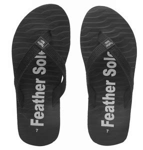 Feather Sole Black Cushioned Base Flip Flops For Men Slippers - Buy ...