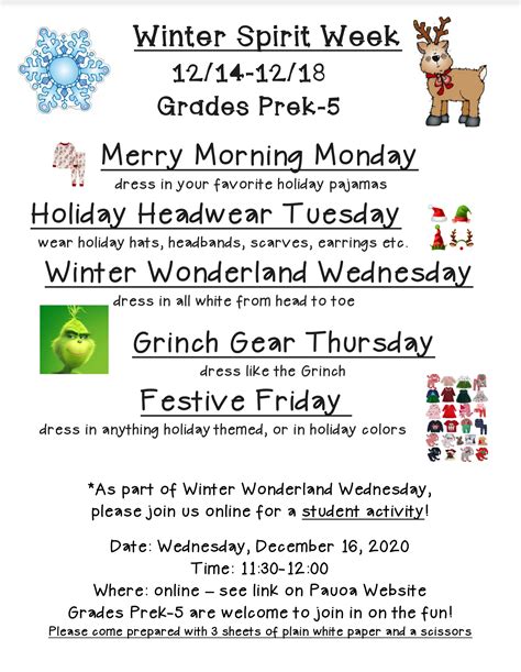 Spirit Week Activities For Elementary School - Free Math Worksheet ...