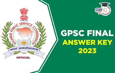 GPSC Final Answer Key 2023 Out For Civil Services, Download PDF