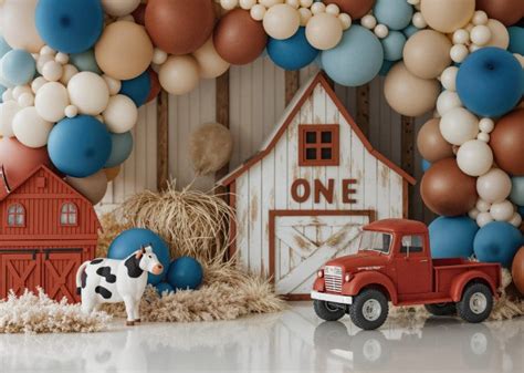 Kids Photo Backdrop – Farm & Barnyard Theme – Backdrop Layers