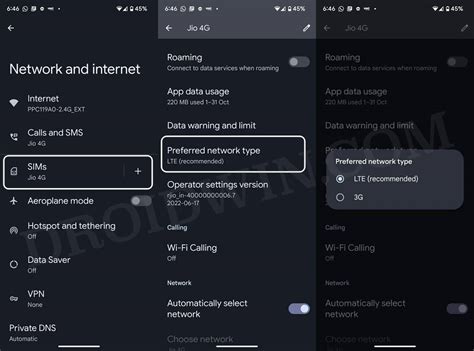 5g missing from preferred network type how to fix