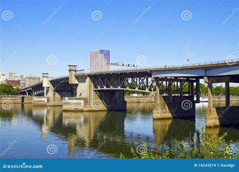 Morrison Bridge Portland Oregon Stock Photo - Image of city, river ...