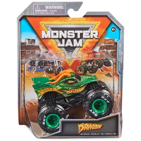 Official Monster Jam Dragon Monster Truck, 1:64 Scale Die-Cast Vehicle ...