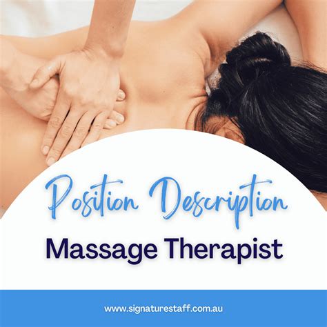 Massage Therapist Job Description - HR Resources Signature Staff