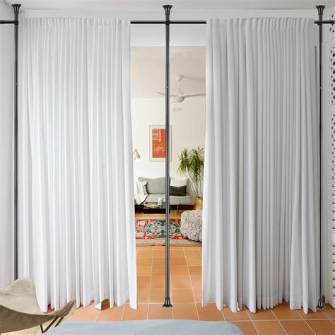 Amazon.com - Room Divider, No Drilling Curtain Rod for Room Separation ...