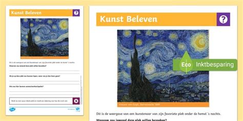 Vincent van Gogh-werkblad - Lesmaterialen voor kunst