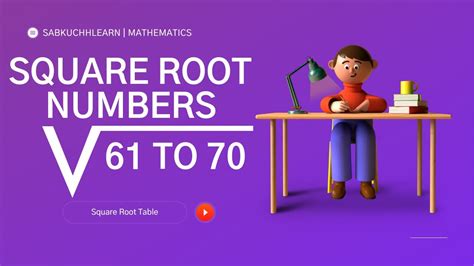 Square Root of Number 61 to 70 - Square Root of 61, 62, 63, 64, 65, 66 ...