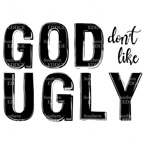 Digital Files - God Don't Like Ugly - Instant Download of Five ...