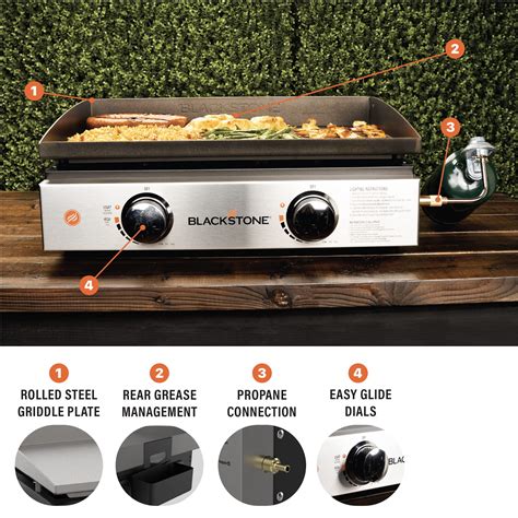 Blackstone Tabletop Griddle, 1666, Heavy Duty Flat Top Griddle Grill ...