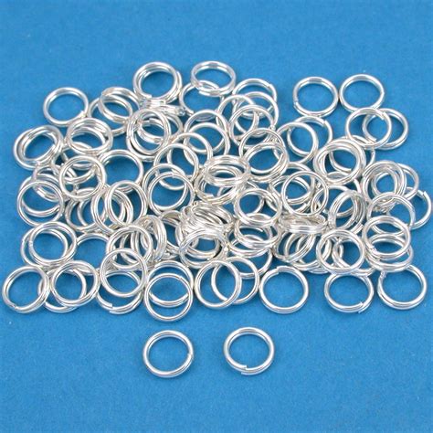 100 Real Silver Plated Split Rings Beading Charm 6mm | Michaels