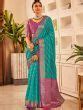 Buy Sea Green Zari Woven Banarasi Silk Reception Wear Saree From Ethnic ...
