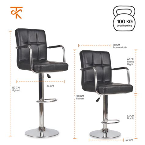 Fluffy Bar Chair - Modern Adjustable Height Barstool with 360° Swivel ...