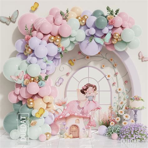 Amazon.com: Fairy Wonderland Birthday Party Decorations,160Pcs Fairy Balloon Arch Garland Kit ...