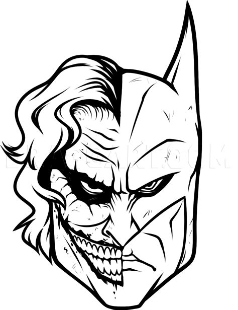 Half Batman Joker Face