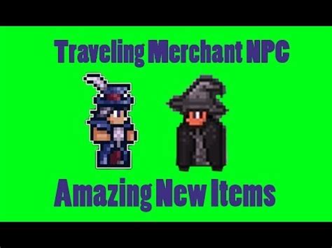 Awesome New Items - Traveling Merchant NPC - Terraria - YouTube