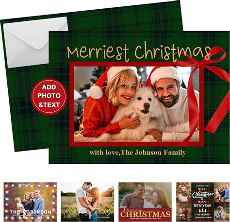 Personalized Christmas Cards,250/200/100/50/25/15 Ct Premium Quality ...