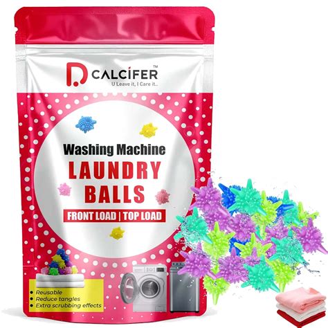 Dcalcifer Washing Machine Cleaner Balls, Reusable Tangle Free Clothes ...