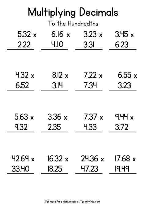 Image result for Multiplying with Decimals Worksheet