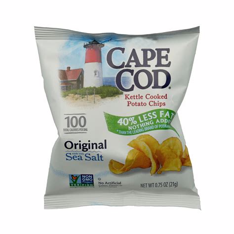 Cape Cod Kettle Cooked Potato Chips, Original, 0.75 Oz, 24 Ct – Nucolby