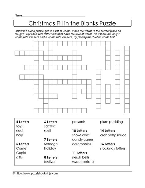 Easy Word Fill In Puzzles - Printable - Printable Word Searches