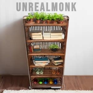 BambooMonk Unrealmonk Bamboo Rack 6 Tier For Shoes Books Office Files ...