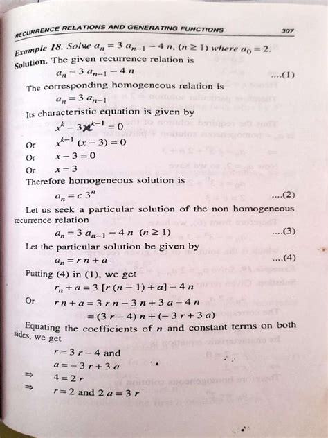 Image result for Homogeneous and Non Homogeneous Recurrence Relation Questions