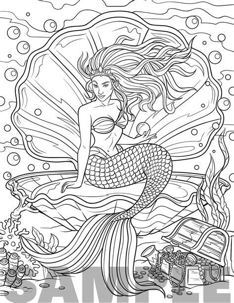 Mermaid Coloring Pages Super Coloring